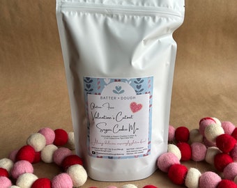 Valentine's Gluten-Free Cutout Sugar Cookie Mix with Sprinkles and Cookie Cutter - Can be made dairy free