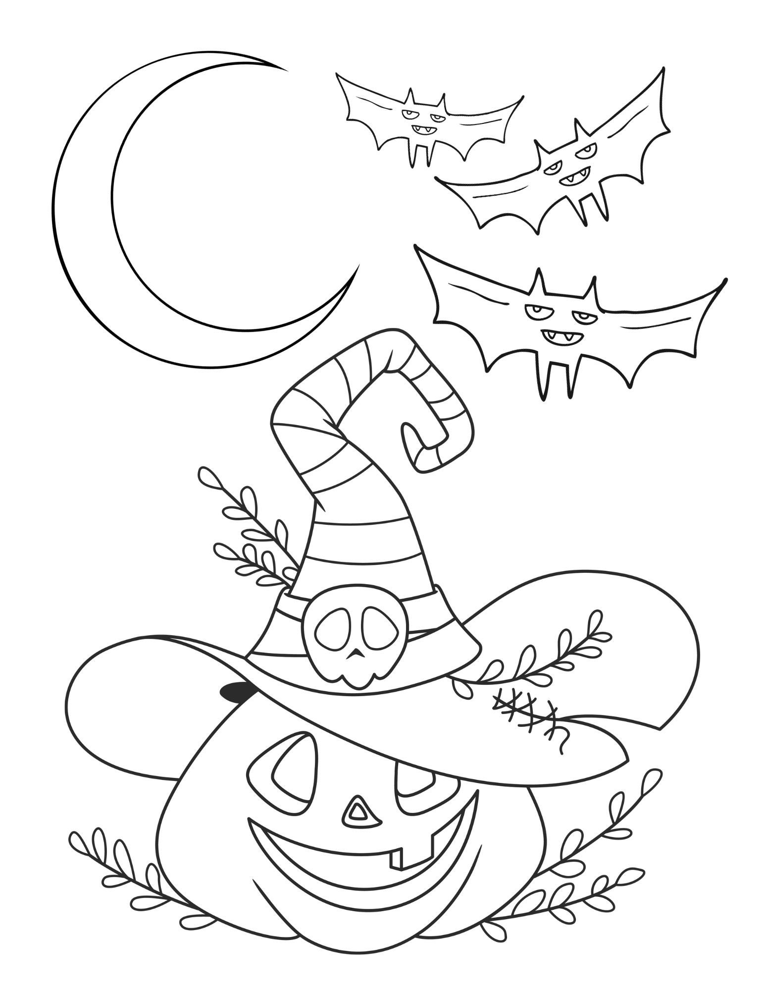 Halloween Pumpkin Coloring Page Halloween Activity Color - Etsy