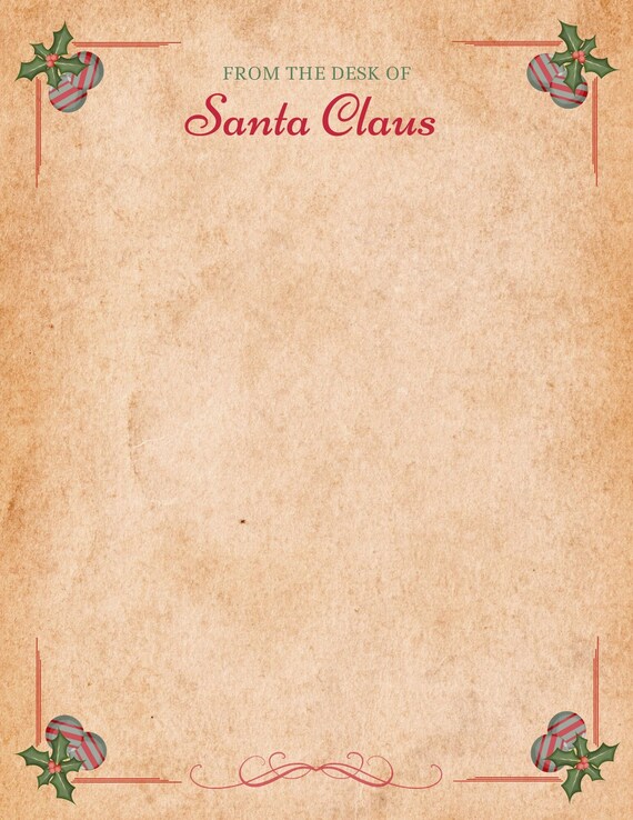 Santa Headed Paper Template Santa Headed Paper Template
