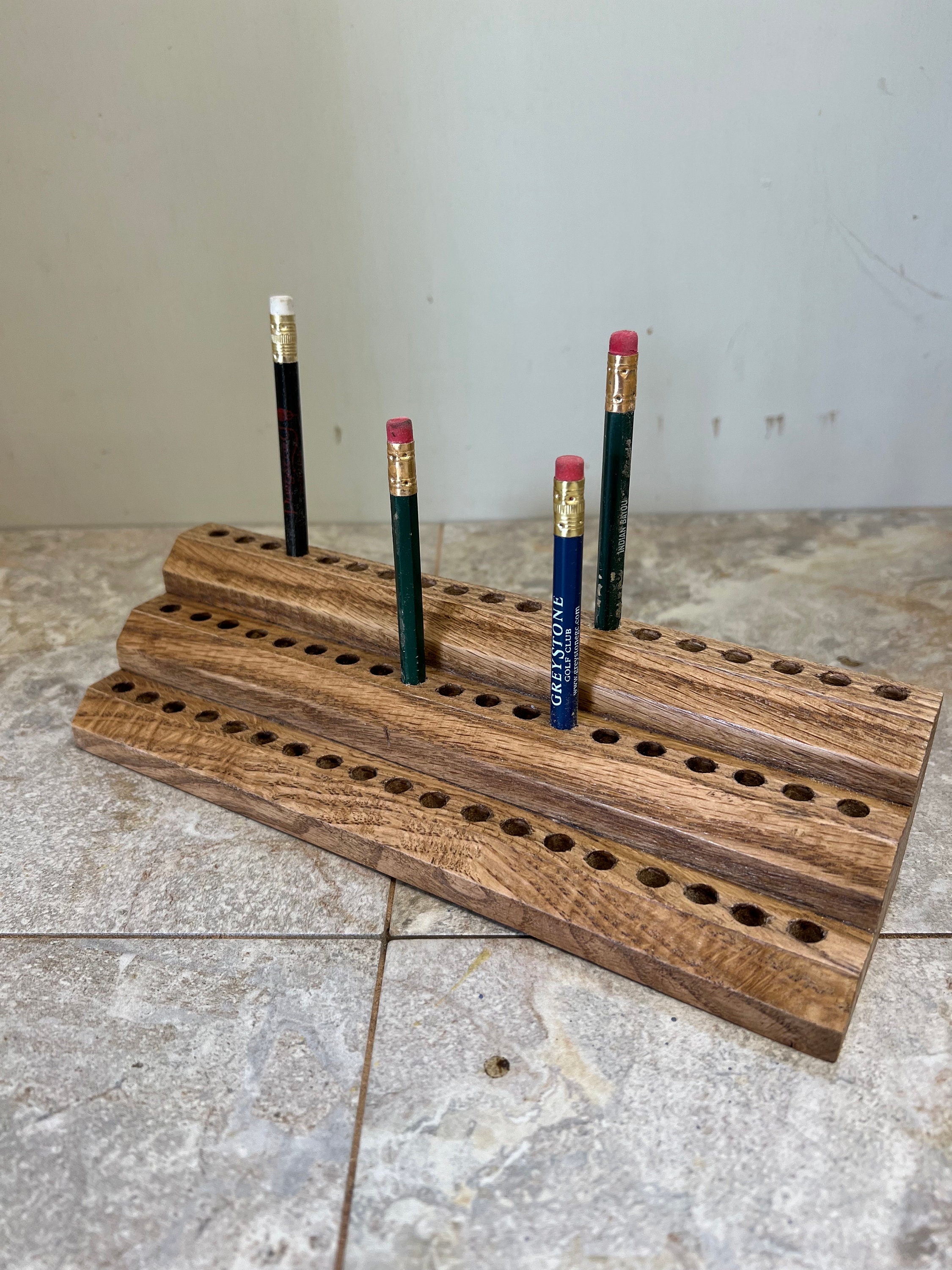 Handmade Wooden Golf Pencil Holder Etsy