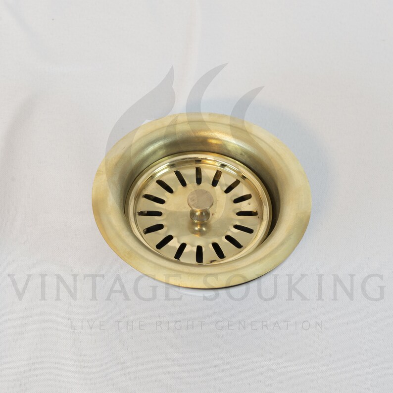 Slotted Strainer Basket With Lift Stopper 31/2 Brass Etsy