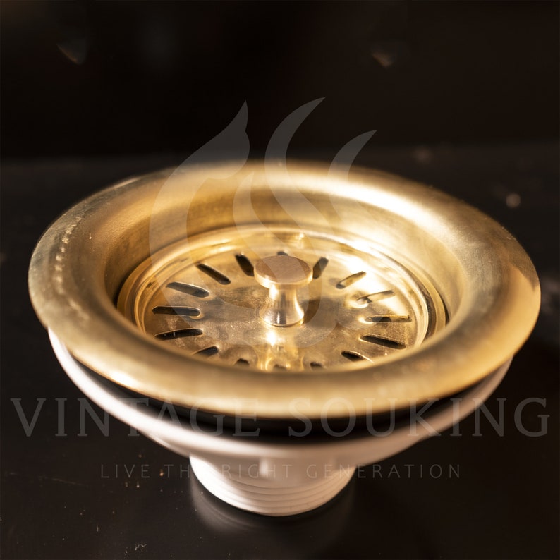 Slotted Strainer Basket With Lift Stopper 31/2 Brass Etsy