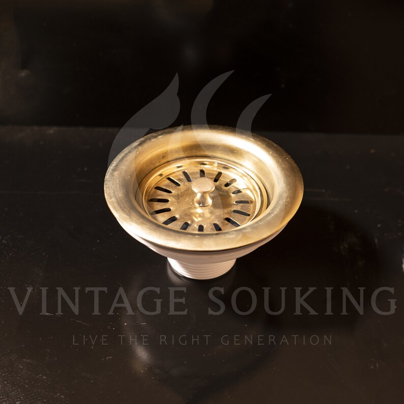 Slotted Strainer Basket With Lift Stopper 31/2 Brass Etsy