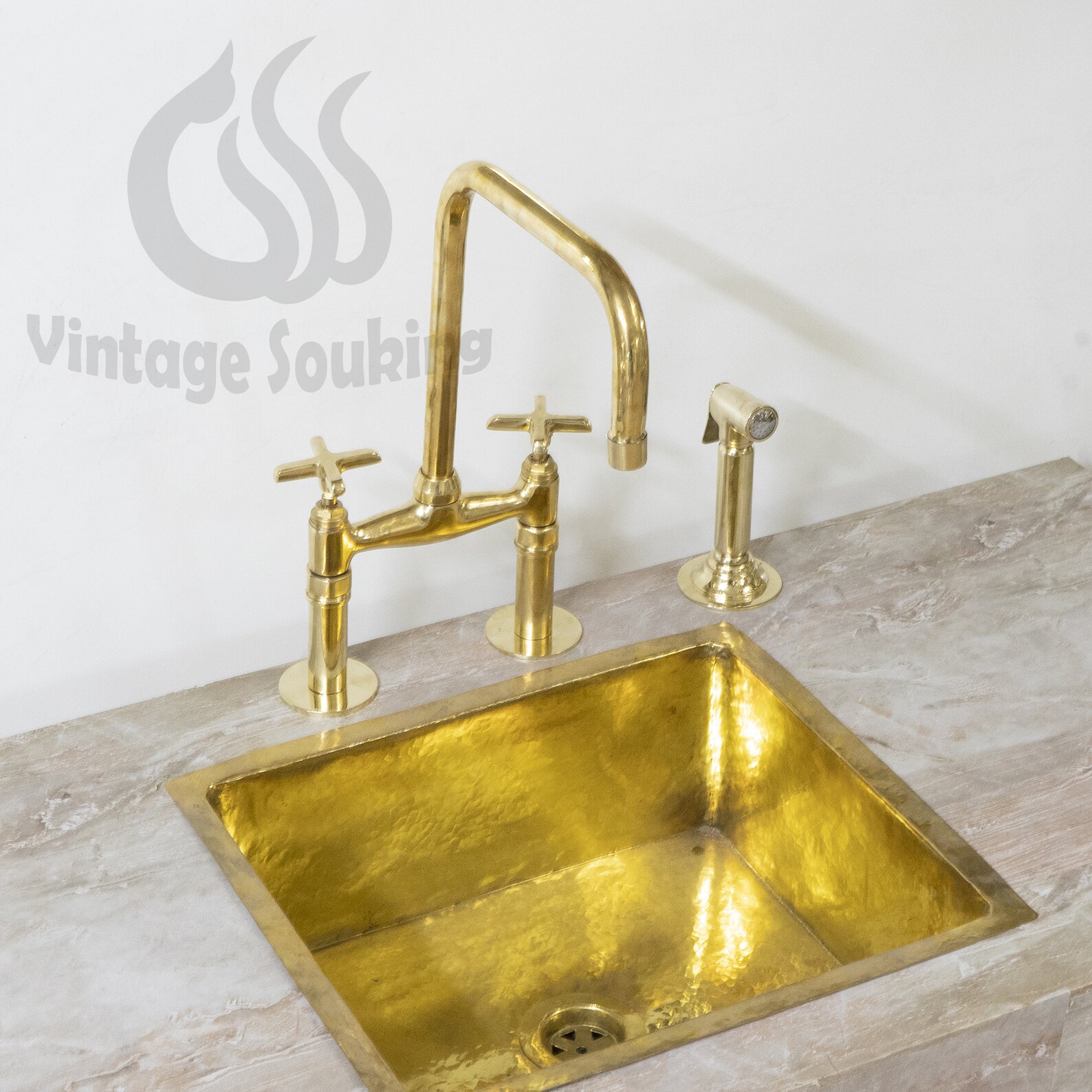Bridge Faucet Bridge Kitchen Faucet Brass Bridge Faucet Etsy