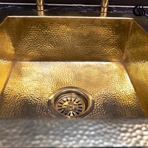 Kitchen Island Solid Brass Sink Undermount Brass Sink Etsy