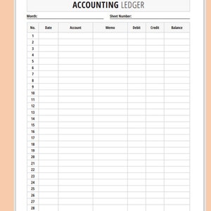 KDP Interior template- Accounting Ledger template for low content books