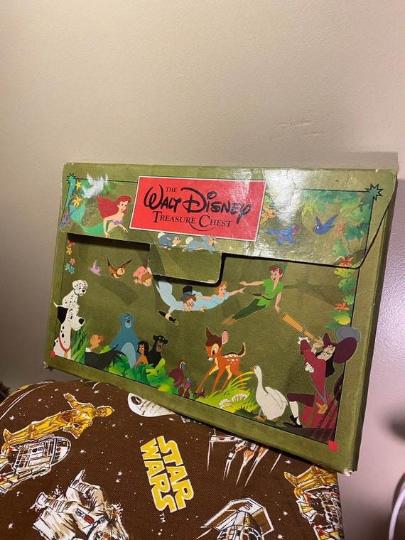 Vintage Walt Disney Treasure Chest Book Set Peter Pan Bambi Etsy