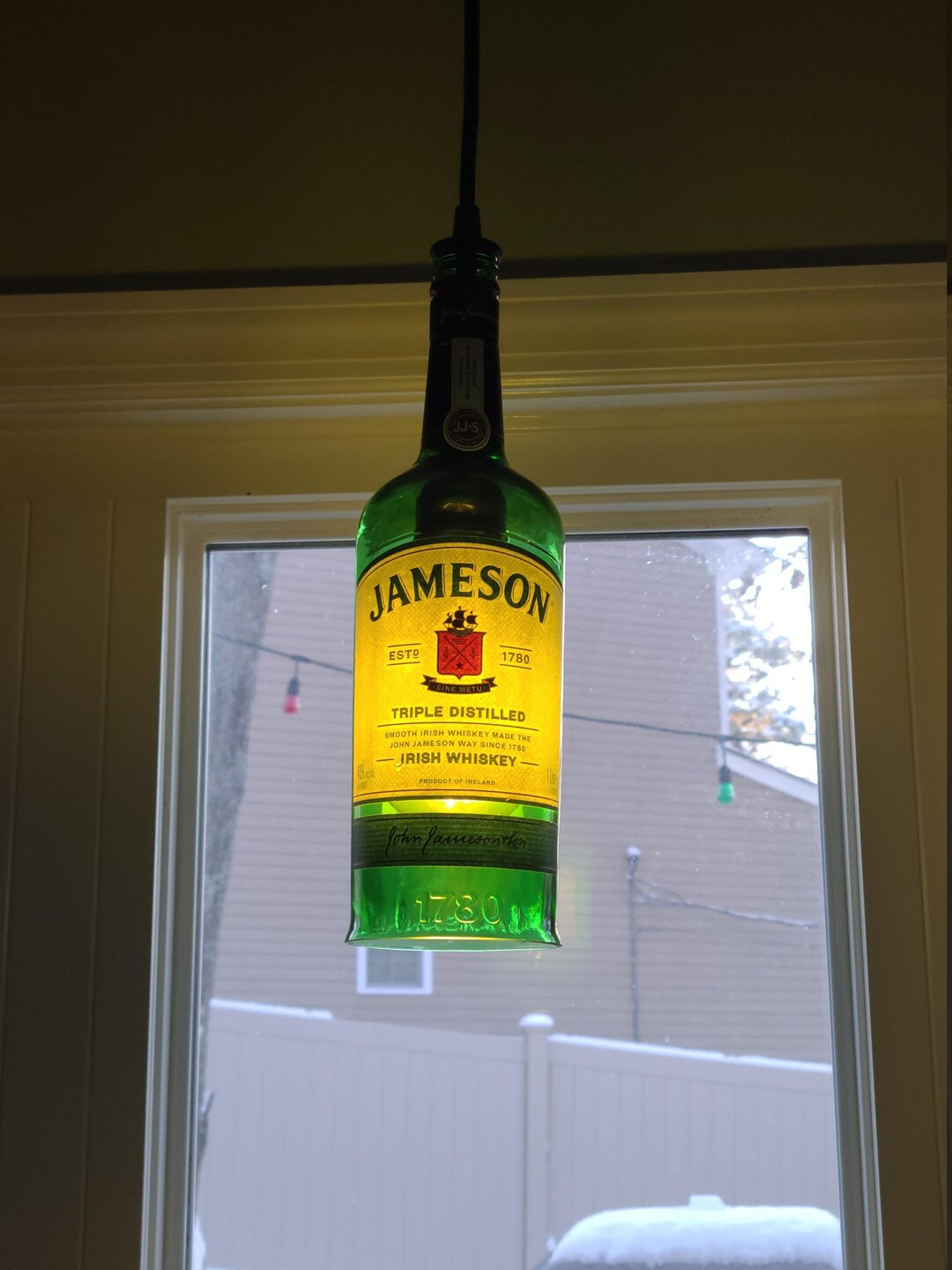 Jameson Bottle Pendant Light Etsy
