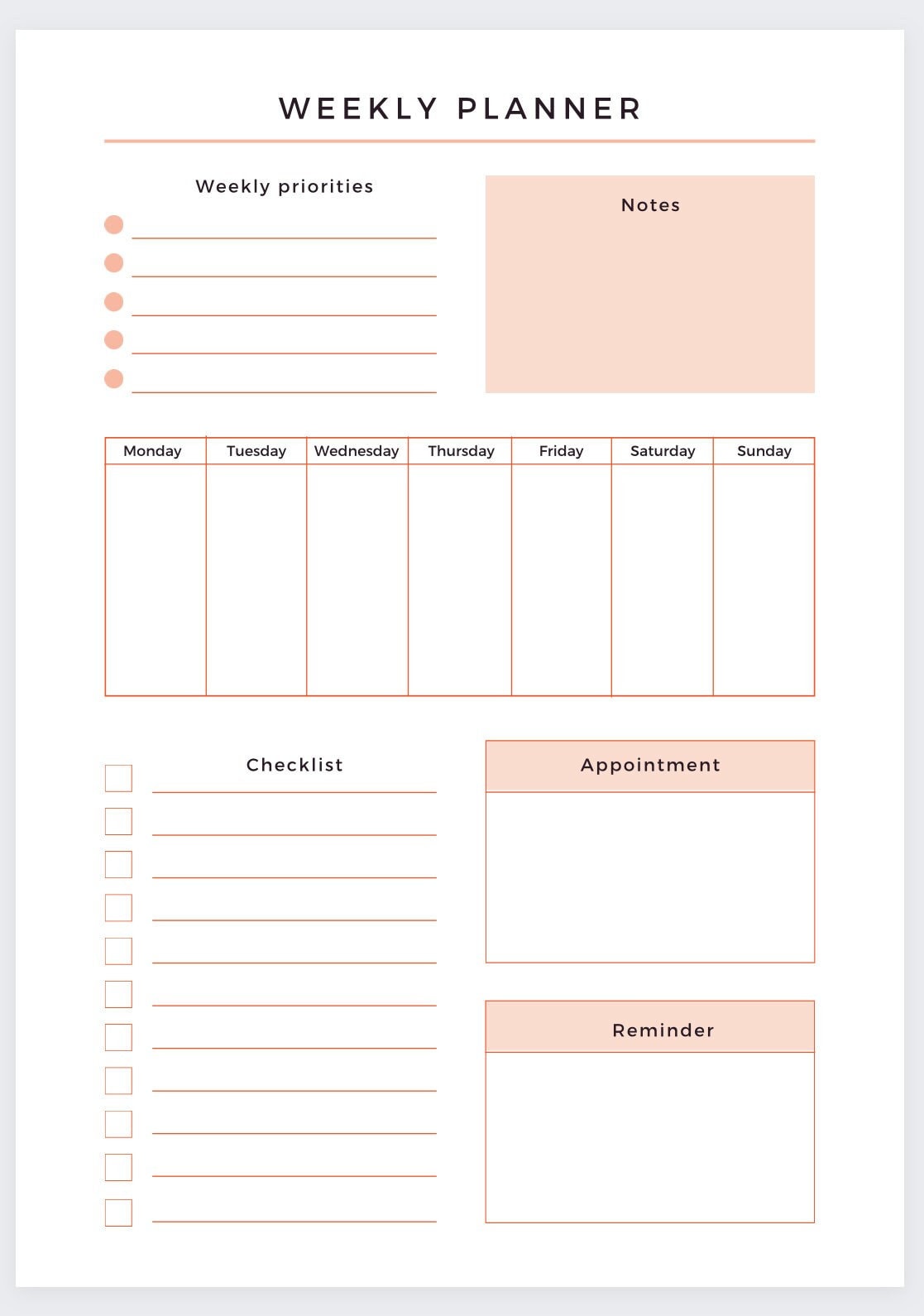 Printable Planner, Daily Planner Pdf, Daily Task Planner, Planner PDF ...