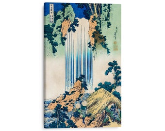 Yoro Waterfall in Mino Province 1849 by Katsushika Hokusai Canvas Wall Art Print