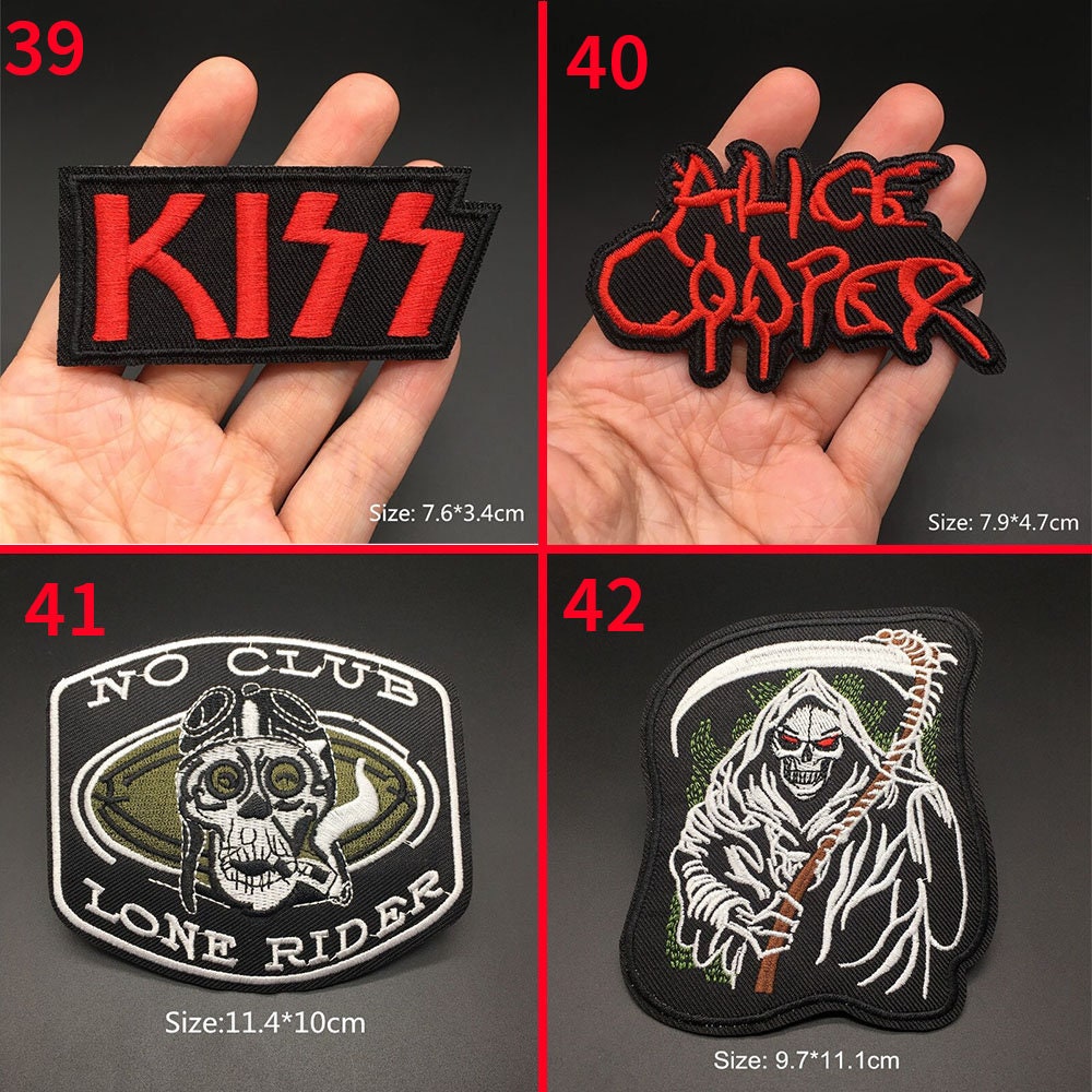 Rock Band Music Iron on Patches For Clothing Jackets Badges Metal
