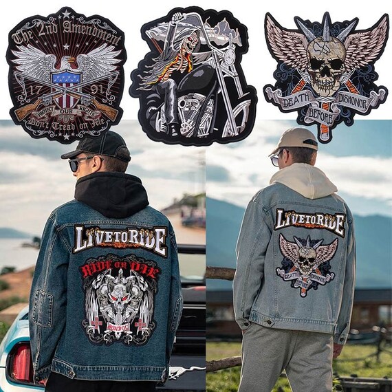 Large skull patches for best sale jackets