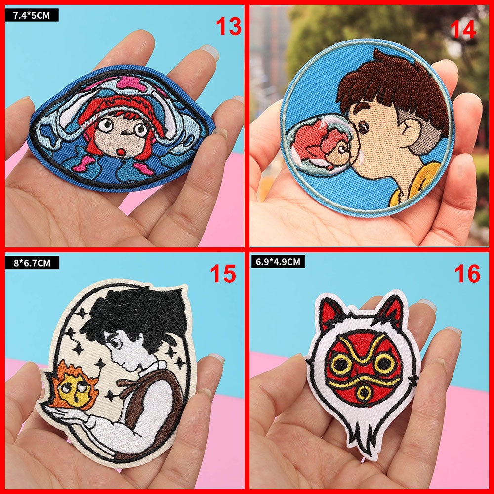 Anime Patches Iron on Clothes, Kawaii Embroidered Patch, Patch for