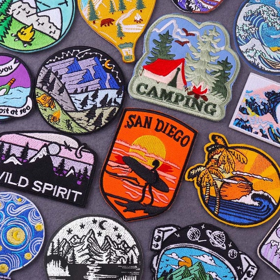 Patches Camping Nature Adventure Iron on Patches for Jackets