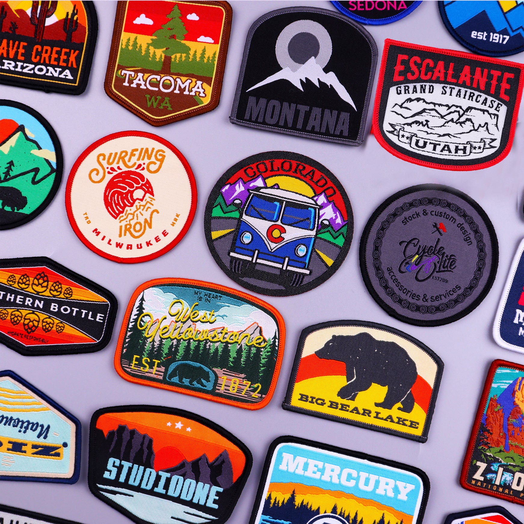 Mountain Forest Bear Patches, Sew on Patches for Jackets, Hats, Replacement  Patches, Embroidered Patches, Appliques & Patches, Adventure 
