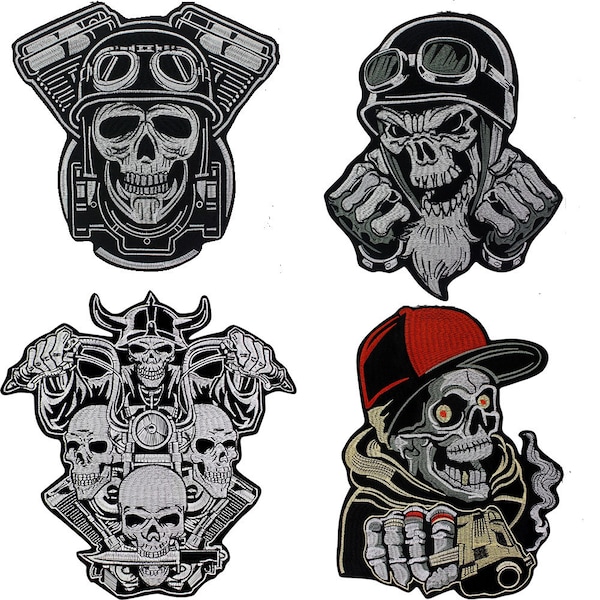 Rockabilly Hoodlum Bikers Iron Sew On Embroidered Patch - Foto 7