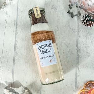 DIY Weihnachtsbackmischung: Christmas Cookies zum Selber machen I Backmischung für Plätzchen im Glas