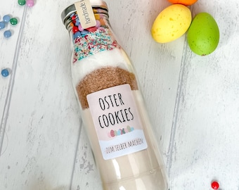 Oster Cookies zum Selber machen I DIY Backmischung im Glas I Geschenkidee zu Ostern