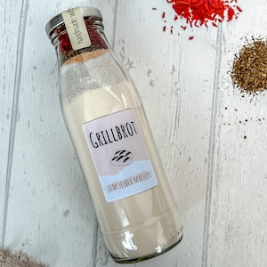 Grillbrot zum Selber machen I Geschenkset mit Brotbackmischung im Glas I Geschenkidee für Grillfreunde I DIY Geschenk