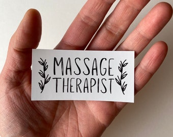 Massage Therapist Vinyl Sticker