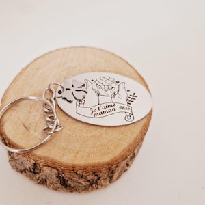 Personalized Mom and Kids Keychain - Engraved Names Gift for Mother&#39;s Day, Christmas, Birthday - Mom Keychain with Kids Names