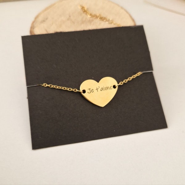 Bracelet personnalisé "Saint Valentin"| amour amitié | demande marraine| Cadeau saint valentin | Bijou saint valentin | cadeau unique