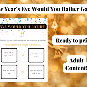 New Year&#39;s Eve Would You Rather Game