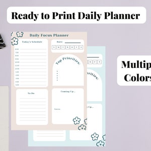 Printable Daily Focus Planner