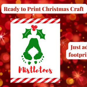 MistleTOES Holiday Foot print Craft
