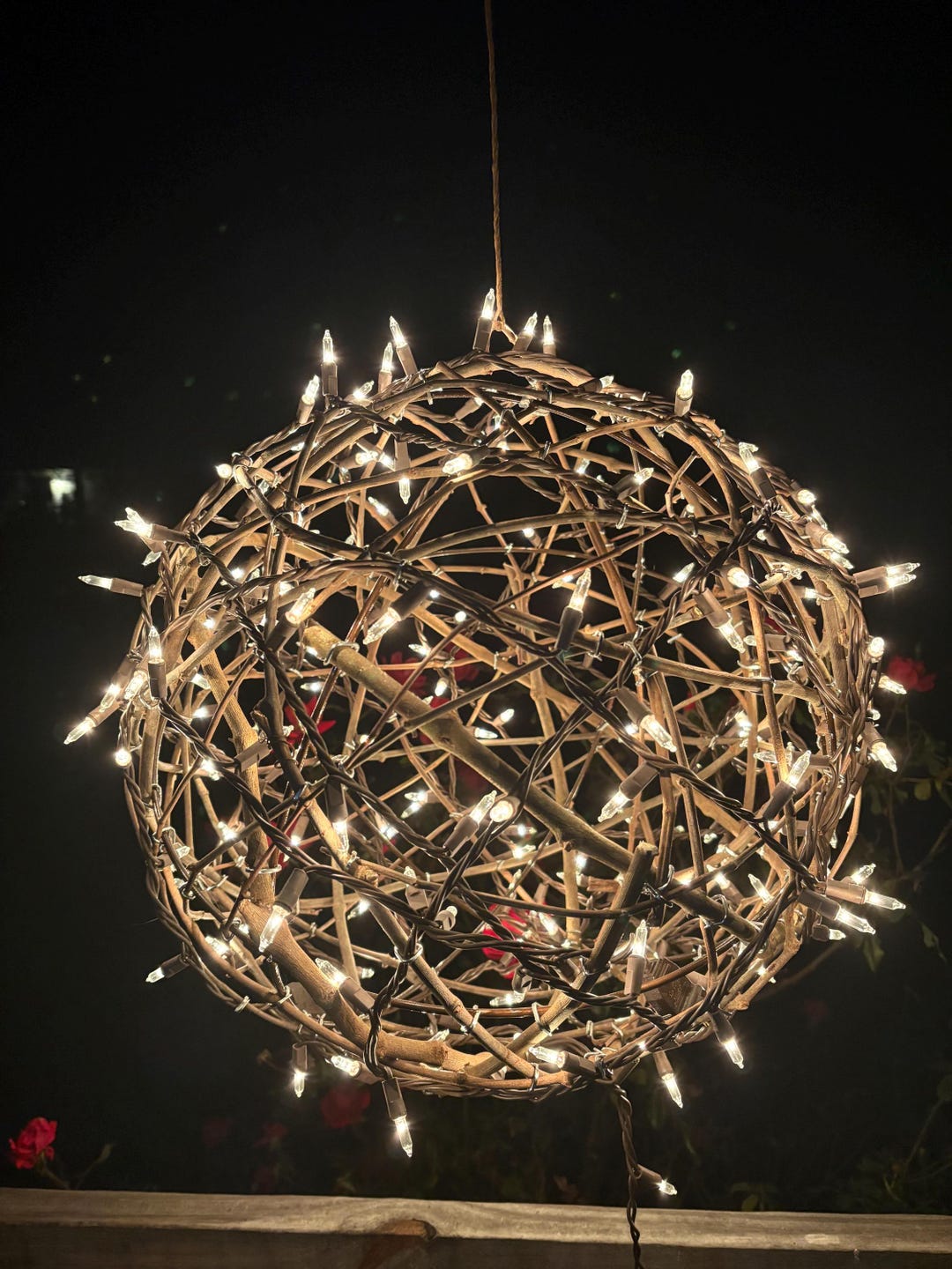 Grapevine Lighted Ball - Etsy