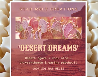 Desert Dreams 100% Soy Wax Melts, Strongly Scented, Long Lasting, Vegan, Eco Friendly, Hippie Scent, Floral Wax Melts, Patchouli Wax Melts