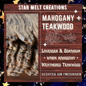 Mahogany + Teakwood Car Freshener, Car Air Freshener, Car Freshie, Car Freshener Hanging, Scented Air Freshener, Cute Car Accessories