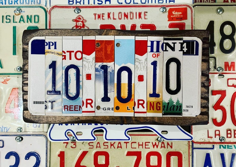 Custom License Plate Signs Etsy