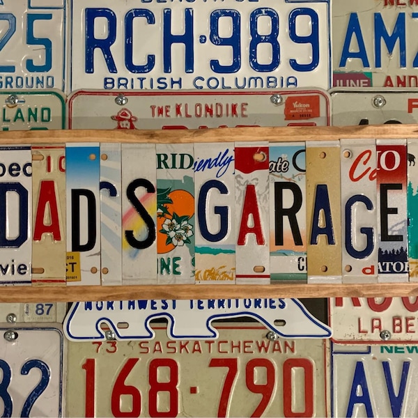 Custom License Plate Signs, signs for bar, gift for father, gift for grandfather, license plate, one of a kind