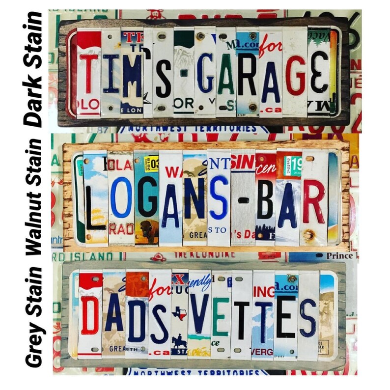 Custom License Plate Signs Etsy