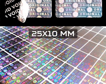 100 Pack Security Hologram Stickers With Serial Numbers - Tamper Evident, Genuine Authenticity Seals, Made In USA