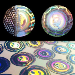 Hologramm-Siegel für Garantie, Sicherheit, Klebeetiketten, manipulationssichere Aufkleber Ø 25 mm (1 Zoll)