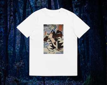 Organic Cotton Samurai Art T-Shirt featuring Utagawa Kuniyoshi Bushido Print