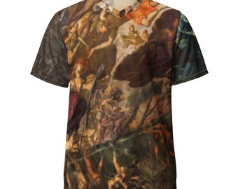 Tintoretto Art sportjersey van gerecyclede stof – op renaissance geïnspireerde atletische top