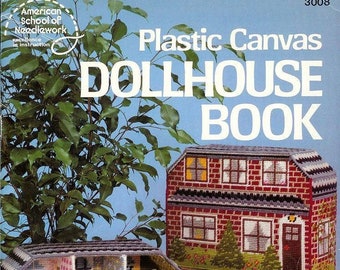 Vintage plastic canvas Dollhouse Book