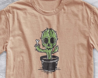 Skeleton Cactus Shirt - Graphic Tee for Men