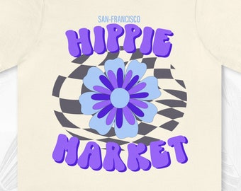 San Francisco Hippie Market T-Shirt, Hippy Graphic Tees