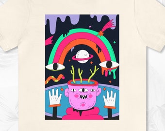 Retro Psychedelic T-Shirt, Trippy Graphic Tees