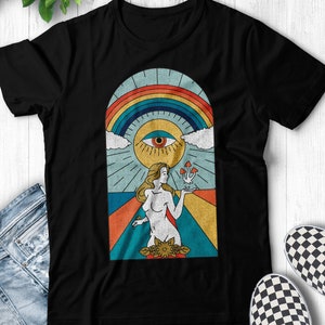 Retro Psychedelic T-Shirt, Trippy Graphic Tees