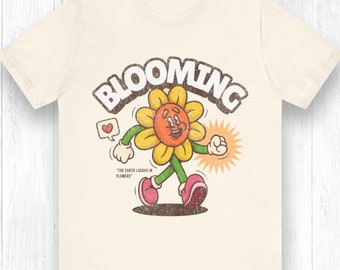 Blooming | Retro Flower Psychedelic T-Shirt, Trippy Graphic Tees