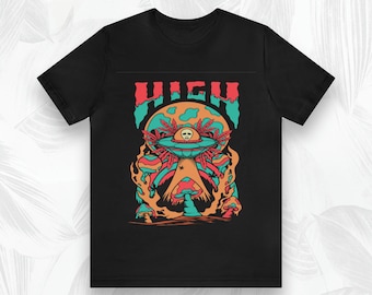 Magliette Trippy / Stay High / T-shirt con funghi / T-shirt grafiche StreetWear