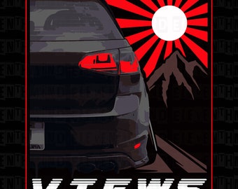 Volkswagen Custom Views | Sports Car Stance Art, JDM Enthusiast Digital Download, PNG + SVG,