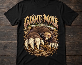 Giant Mole OSRS Shirt, Vintage Underground Boss Graphic Tee for RuneScape Fans