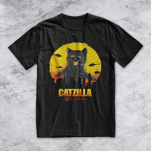 Funny Cat Shirt - Catzilla T Shirt - Funny Godzilla Gift