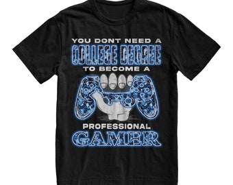Funny Gamer Shirt - Kids Gaming T- Shirt - Gamer Gifts for Him